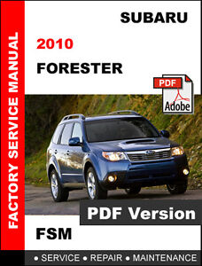2010 subaru forester service manual