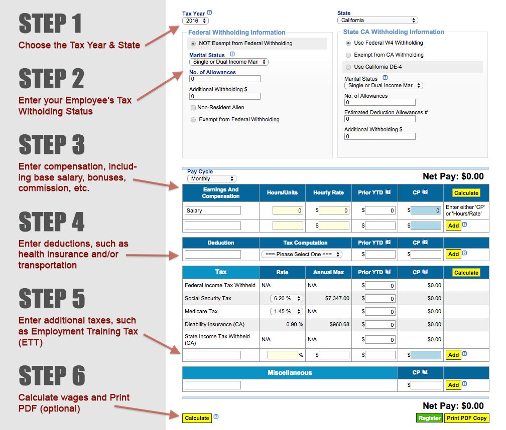 how to calculate payroll taxes manually