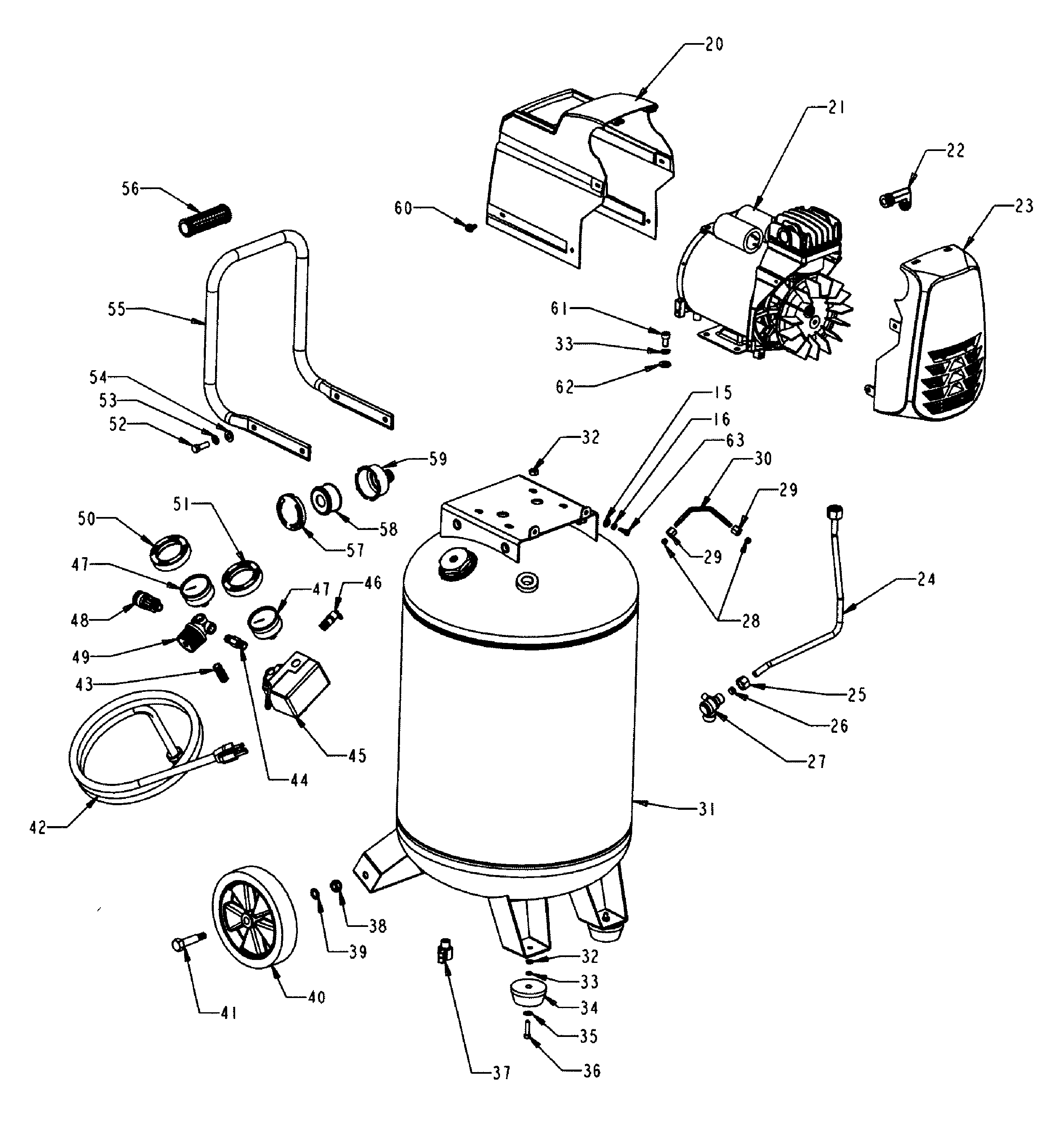 craftsman air compressor parts manual
