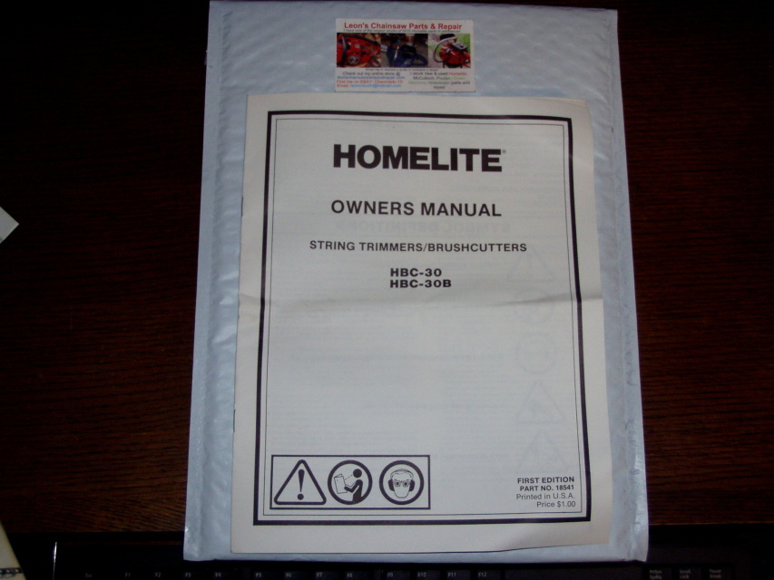 homelite xl2 chainsaw owners manual