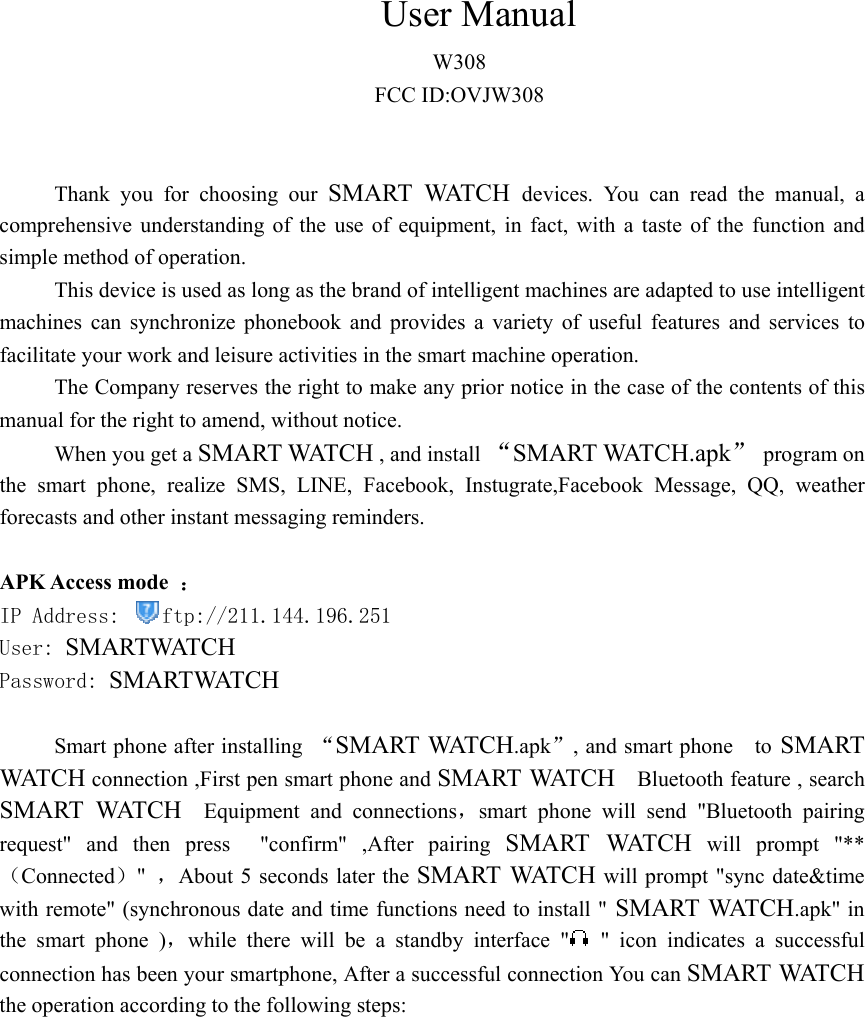 m26 smart watch user manual